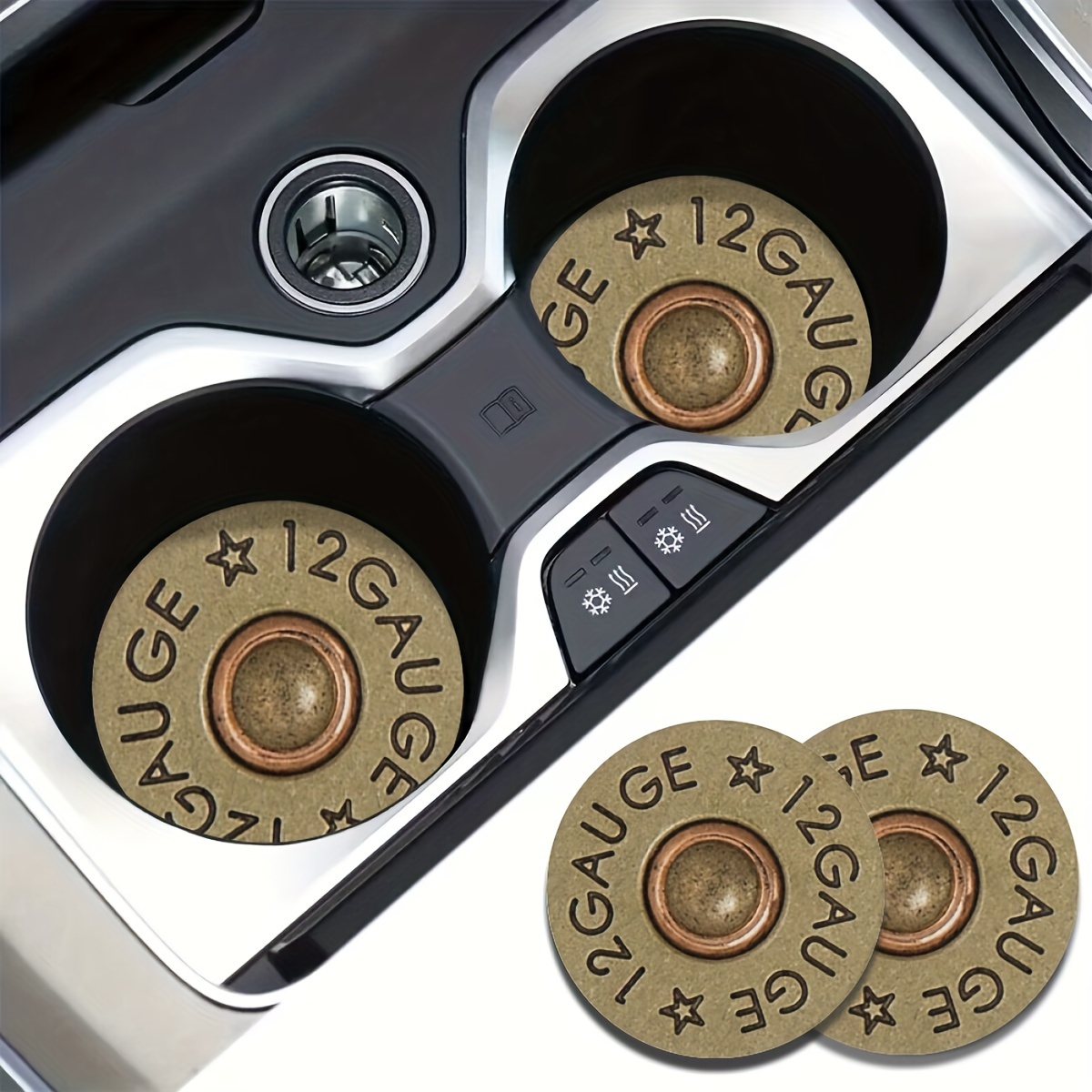 Leather Desk Pad - 2/4/6/8 Pack Bullet Design Car Cup