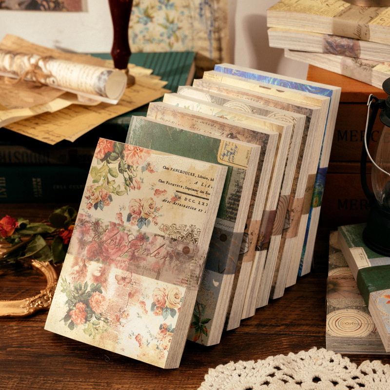 100 Sheets Vintage INS Floral  - Ink Blotter Paper ulasan dan harga