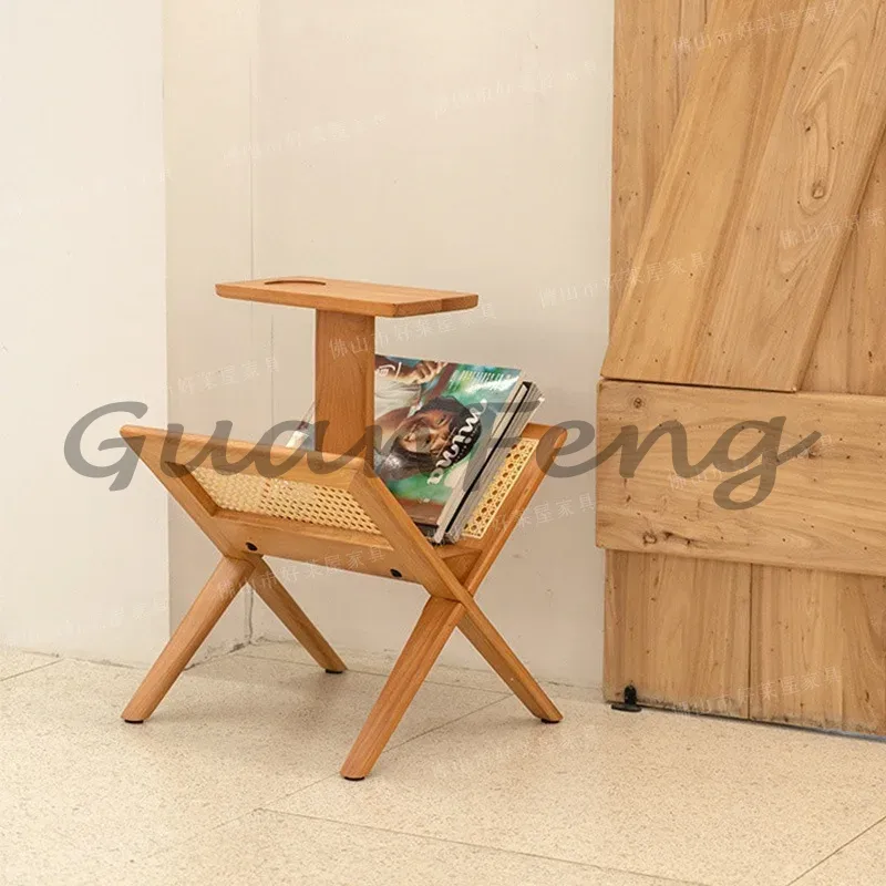 Style Solid Wood Rattan Storag - Magazine Holder Rack ulasan dan harga