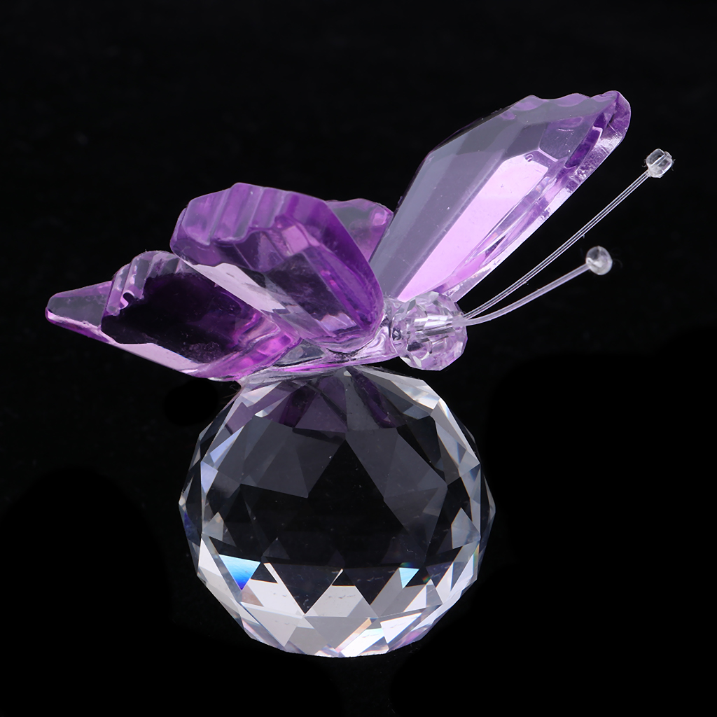 Crystal Butterfly Figurine Orn - Paper Weight Crystal ulasan dan harga