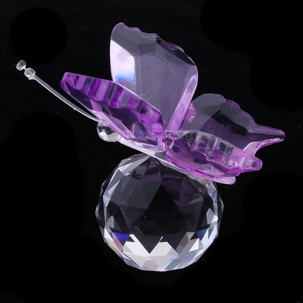 Crystal Butterfly Figurine Orn - Paper Weight Crystal ulasan dan harga