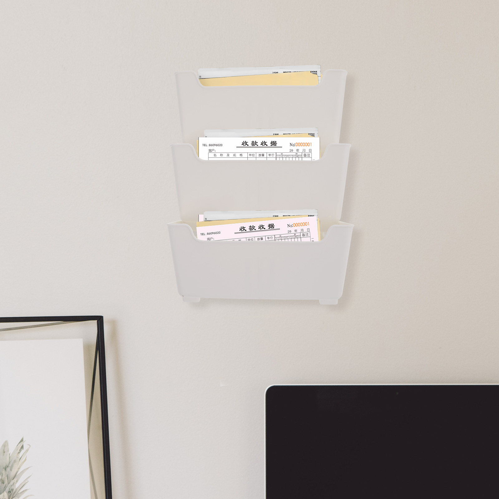 1Set Wall File Organizer Clear - Magazine Holder Rack ulasan dan harga