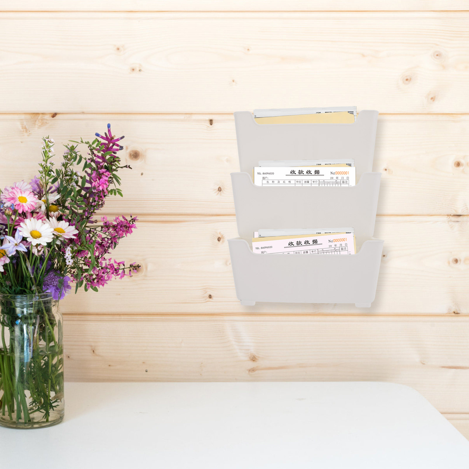 1Set Wall File Organizer Clear - Magazine Holder Rack ulasan dan harga
