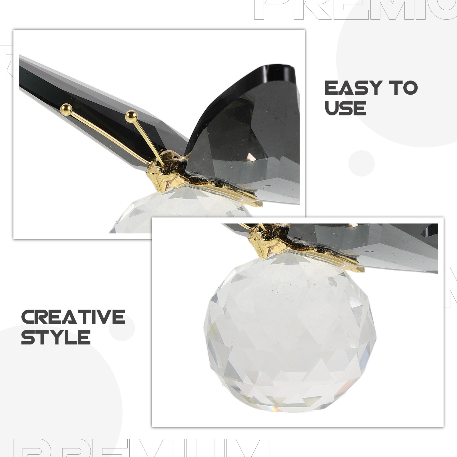 Glass Butterfly Paperweight Cr - Paper Weight Crystal ulasan dan harga